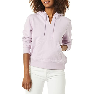 Amazon Essentials Women's V-Neck Hooded Sweatshirt