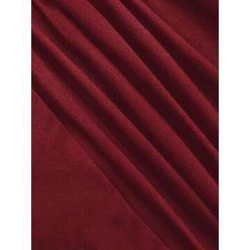 CIDER Solid Ruched U-Neckline Ruffle Maxi Dress: Red, L