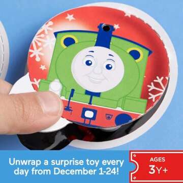 Thomas & Friends MINIS Advent Calendar 2023, Christmas 24 Miniature Toy Trains and Vehicles for Preschool Kids Ages 3+ Years