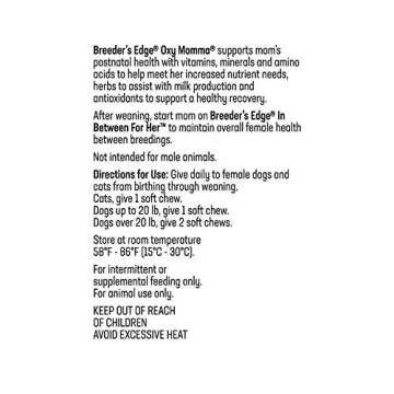 Oxy Momma Nursing Supplement for Dogs & Cats - 40ct