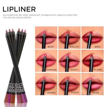 K7L Light Pink Lip Crayon (Vegan) - Waterproof and Smudge-Proof Rose