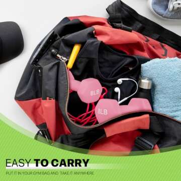 8 LB Neoprene Coated Dumbbells for Home Fitness