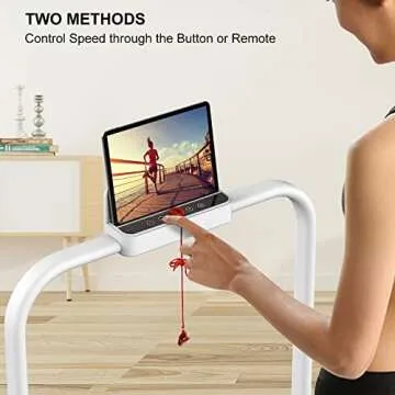 Foldable Treadmill Walking Pad Under Desk, 6.2MPH Folding Treadmill with Handle for Office & Home, 2.5HP Running Machine with 300 LBS Capacity, Safety Lock, Pink