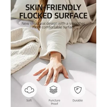 CHILLSUN 2025 Upgraded Twin Air Mattress with Built in Pump, 3 Mins Quick Self-Inflation Inflatable Airbed, Comfortable Top Surface Blow Up Mattress for Home Portable Camping Travel