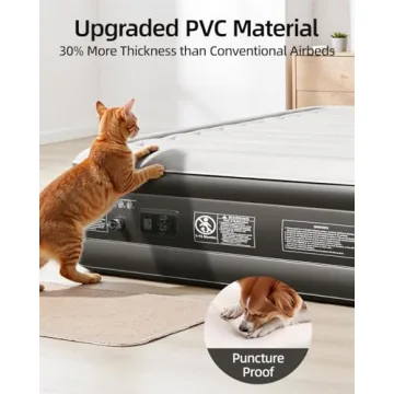 CHILLSUN 2025 Upgraded Twin Air Mattress with Built in Pump, 3 Mins Quick Self-Inflation Inflatable Airbed, Comfortable Top Surface Blow Up Mattress for Home Portable Camping Travel