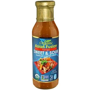 Organic Asian Fusion Tangy Sweet & Sour Marinade & Dipping Sauce - USDA Organic, Non GMO Project Ver...