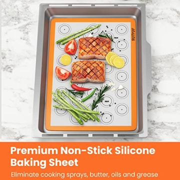 HOTPOP Silicone Baking Mats - Non-Stick, Heat Resistant