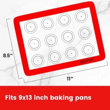 HOTPOP Silicone Baking Mats - Non-Stick, Heat Resistant