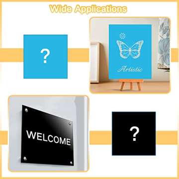 Gute 10Pcs Cast Acrylic Sheet,Colored Acrylic Sheet Opaque Plastic Sheet 8 x 8 Inch (.118" Thick) for Signs, DIY Display Projects, Craft and Easy to Cut（10 Colors,No Transparent）