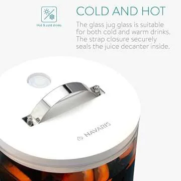 Navaris 1.3 Gallon Glass Beverage Dispenser with Stand