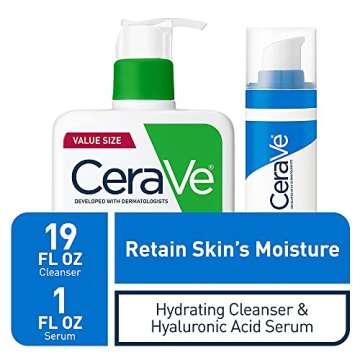 CeraVe Hydrating Face Wash & Serum Set | Hydration for All Skin Types
