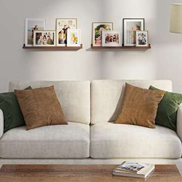 Wallniture Denver 24" Floating Shelves for Wall Collage, Picture Ledge Shelf, Living Room Bookshelf,...