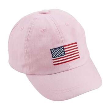 Mud Pie Children's Pink Flag Hat; One Size Fits Most