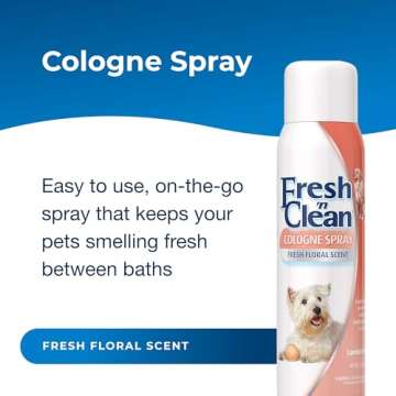 Pet-Ag Fresh ’n Clean Cologne Spray - Fresh Floral Scent - 12 oz - Controls Odor & Keeps Dogs Smel...