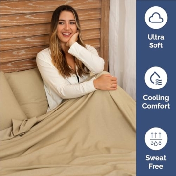 King Size 4 Piece Sheet Set - Breathable & Cooling Sheets