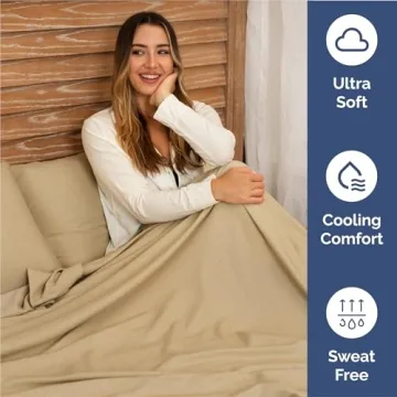 King Size 4 Piece Sheet Set - Breathable & Cooling Sheets