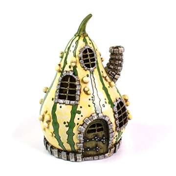 Georgetown Home and Garden Fiddlehead Fairy Striped Gourd House