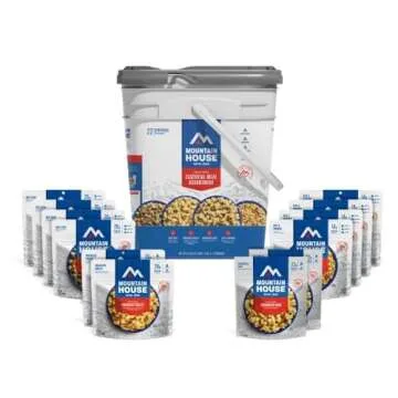 Mountain House Essential Bucket | Freeze Dried Backpacking & Camping Food | 22 Servings | Gluten-Free