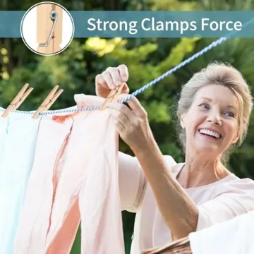 74 Pack Wooden Clothespins for Clothes Crafts Decor