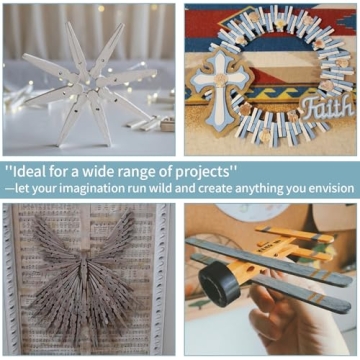 74 Pack Wooden Clothespins for Clothes Crafts Decor