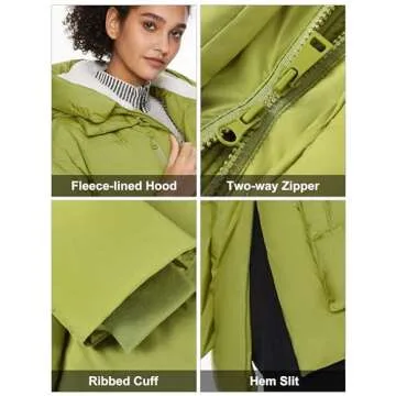 Orolay Women's Hooded Down Winter Jacket Water-Resistant