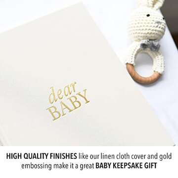 Dear Baby Pregnancy Prayer Journal (Ivory, 110 Pages) - Christian Pregnancy Journal For Milestones - Pregnancy Memory Book - Gifts For Expecting Moms