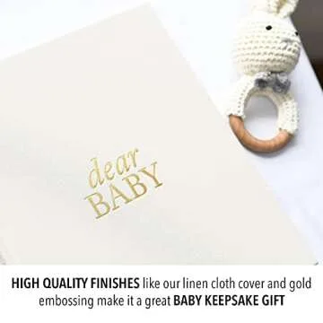 Dear Baby Pregnancy Prayer Journal (Ivory, 110 Pages) - Christian Pregnancy Journal For Milestones - Pregnancy Memory Book - Gifts For Expecting Moms