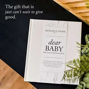 Dear Baby Pregnancy Prayer Journal (Ivory, 110 Pages) - Christian Pregnancy Journal For Milestones - Pregnancy Memory Book - Gifts For Expecting Moms