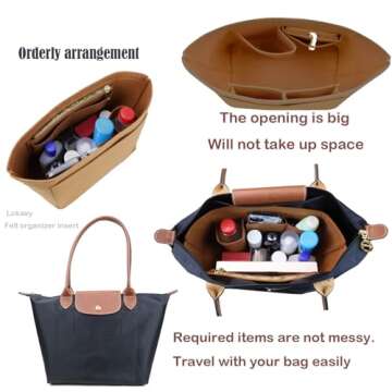 Lckaey Bag Organizer for Longchamp Le Pliage Handbags