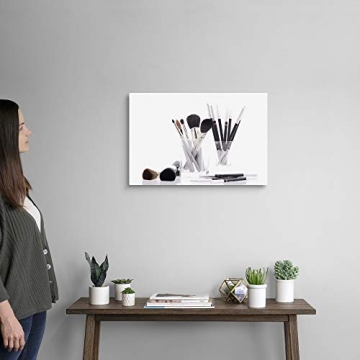 Makeup and Brushes Canvas Wall Art Print 24x16