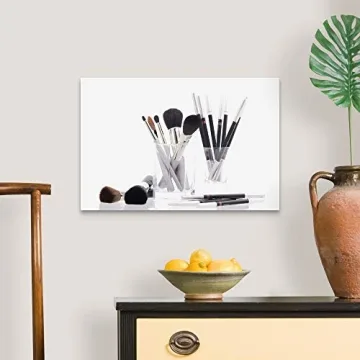 Makeup and Brushes Canvas Wall Art Print 24x16