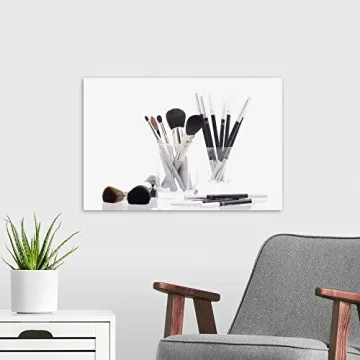 Makeup and Brushes Canvas Wall Art Print 24x16
