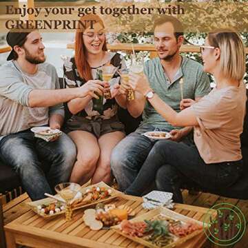 GREENPRINT Disposable Wooden Cutlery Sets - 150 Piece Total: 50 Forks, 50 Spoons, 50 Knives, 6 Inch Length Ecological Biodegradable Compostable Wooden Utensils Wooden Cutlery