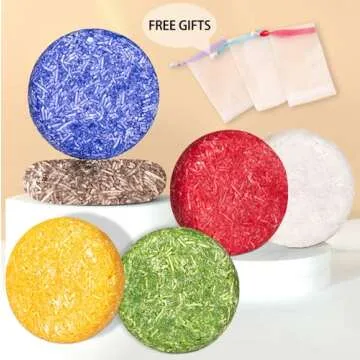 DBEAUTYM 8 Pack Shampoo Bar Gift Set,Natural Soap, Solid Dry Damaged Hair With Plant Essence Oil Helps Stop Loss and Promotes Healthy Growth, Travel Size Bulk Set