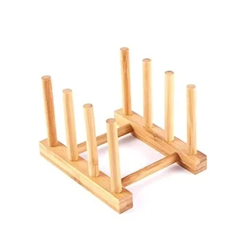 YWSHF Bamboo Wooden Dish Rack Dishes Drainboard Drying Drainer Storage Holder Stand Kitchen Cabinet ...