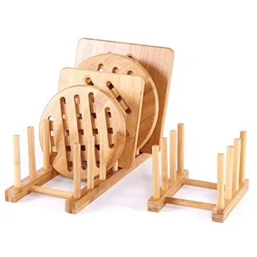 YWSHF Bamboo Dish Rack for Kitchen Organization - Stylish & Durable