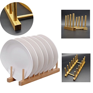YWSHF Bamboo Dish Rack for Kitchen Organization - Stylish & Durable