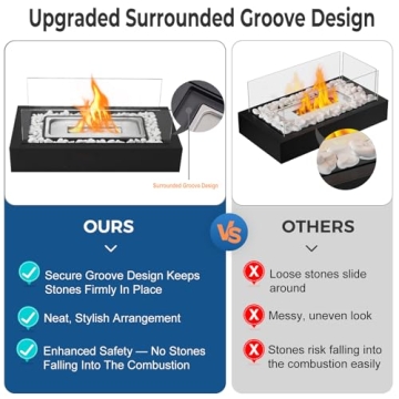 Metal Rectangle Tabletop Firepit - S'mores Maker & Decor Gift