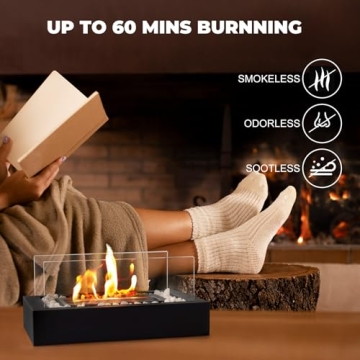 Metal Rectangle Tabletop Firepit - S'mores Maker & Decor Gift