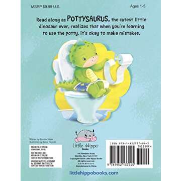 Pottysaurus - Children's Padded Board Book - Potty Training