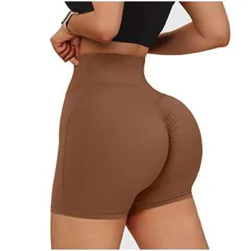 OMKAGI Women Cross Waist Workout Shorts - Stylish & Functional