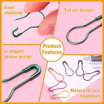 Kollase Stitch Markers Kit - 300 pcs Crochet Markers