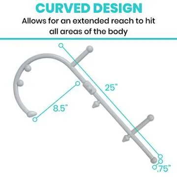 Vive Back and Neck Massager Cane - Trigger Point Massage Tools for Pain Relief and Muscle - Handheld Self Massage Hook Therapy for Neck, Shoulder - Deep Tissue Myofascial Release Aid for Women & Men