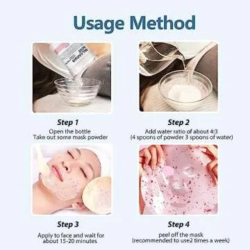 Fokiabin Jelly Mask for Facials, Hydrating & Moisturizing Peel-Off Rubber Gel Face Mask Skin Care for Deep Hydration & Glow, 23 Fl Oz Jar Professional Spa Use for All Skin Types with hyaluronic acid