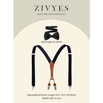 Zivyes 1920s Mens Costume Peaky Blinders Gatsby 1950s Fedora Hat Suspenders Bow Tie Pocket Watch
