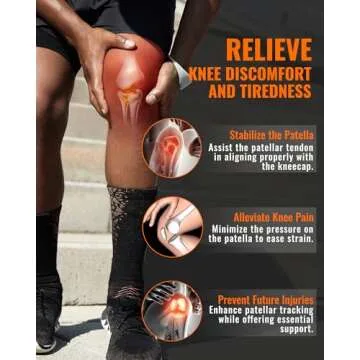 GREBIKE Patella Band for Knee Pain Relief, Patellar Tendon Support Strap for Tennis, Running, Jumpers, Soccer, Basketball and Hiking, Breathable & Lightweight Patella Stabilizer Knee Strap Brace Support for Women and Men, 2 PACK with Storage Bag (Black)