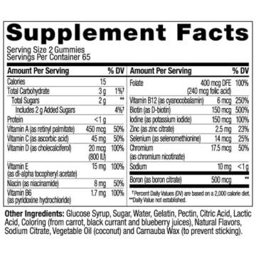 OLLY Women's Multivitamin Gummy, Vitamins A, D, C, E, Biotin, Folic Acid, Adult Chewable Vitamin, Berry Flavor, 65 Day Supply - 130 Count