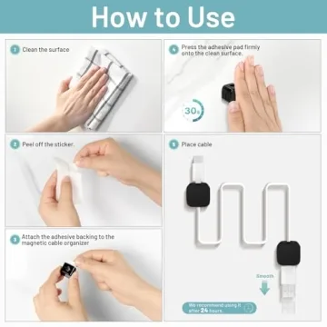 Znben Magnetic Cable Organizer for Neat Wiring Solutions