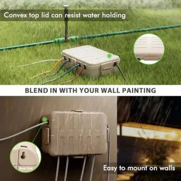 Flemoon Outdoor Electrical Box Waterproof, IP54 Waterproof Outdoor Extension Cord Cover, Outdoor Outlet and Plug Protector, Heavy Duty, Large Size