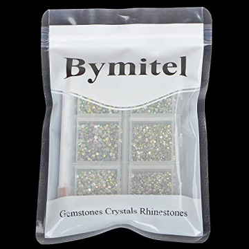 Bymitel 7200pcs Glass Rhinestones for DIY Projects